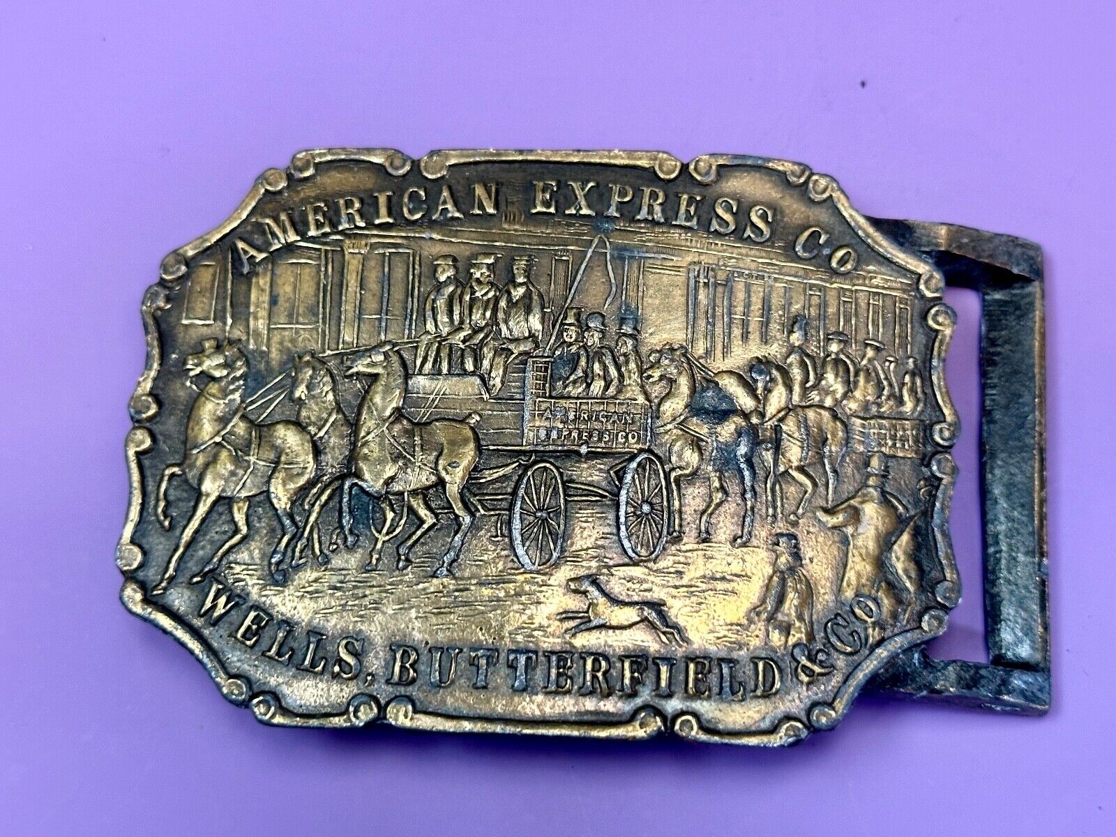 American Express Wells Butterfield belt buckle by Synek Studio New York