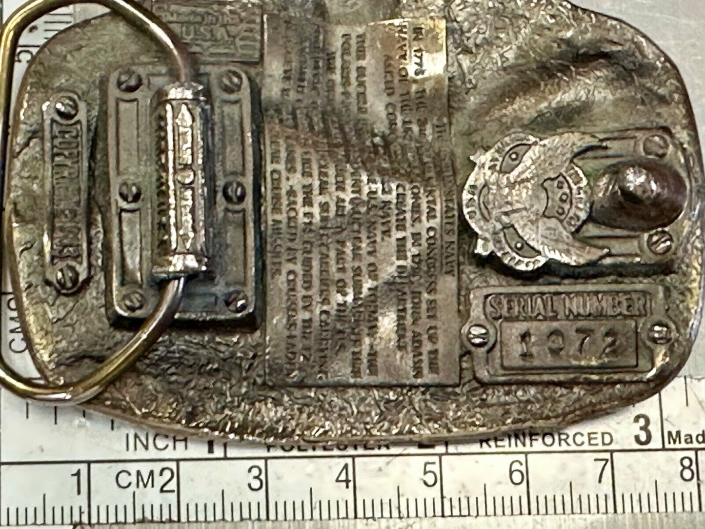 US Navy Anytime Baby 1983 Colorful Great American Belt Buckle