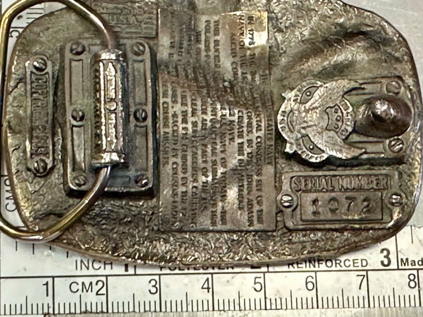 US Navy Anytime Baby 1983 Colorful Great American Belt Buckle