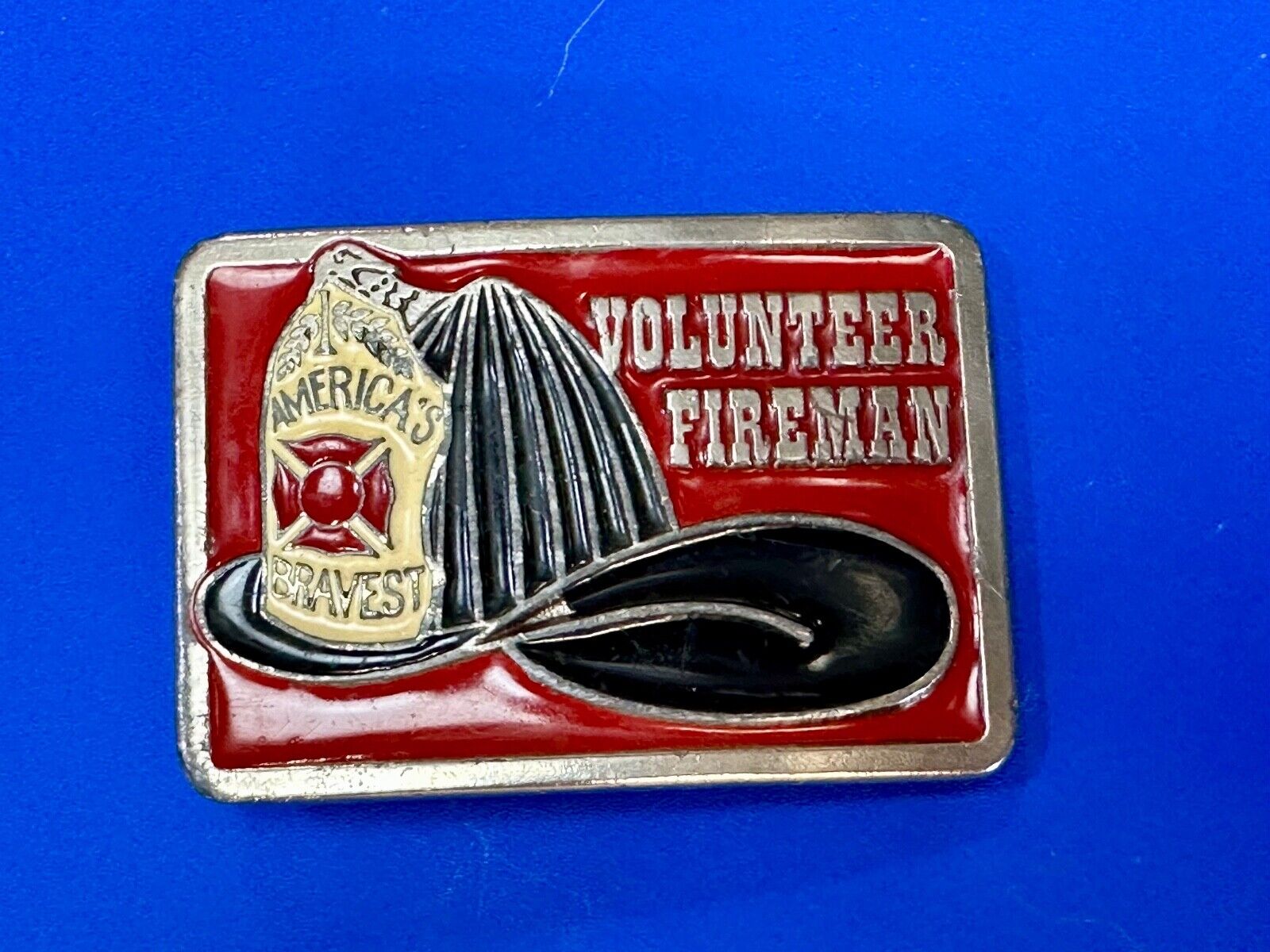 Americas Bravest Volunteer Fire Department tribute belt buckle