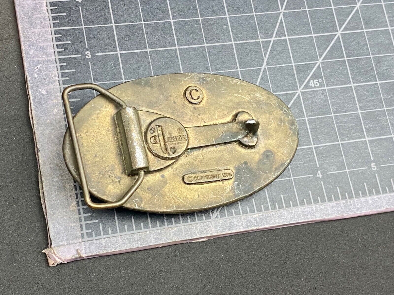 Vintage 1975 duck's geese flying over pond belt buckle by Adezy