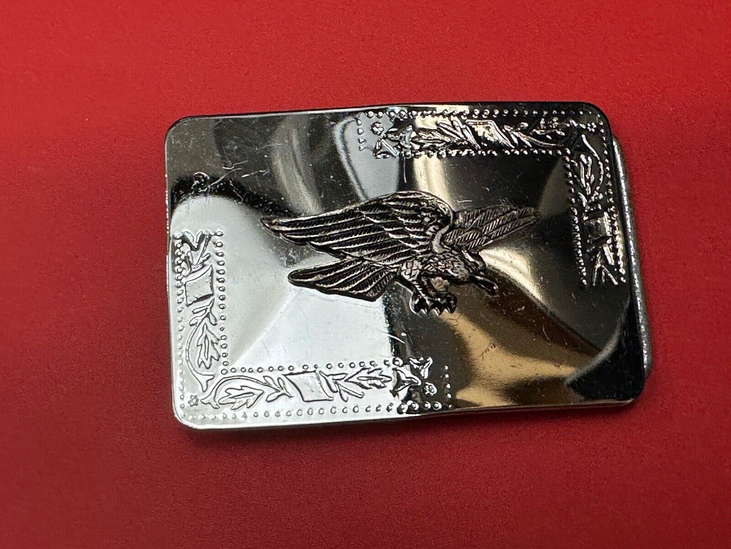 Vintage Hunting Flying Majestic Eagle on western mirrored reflective belt buckle