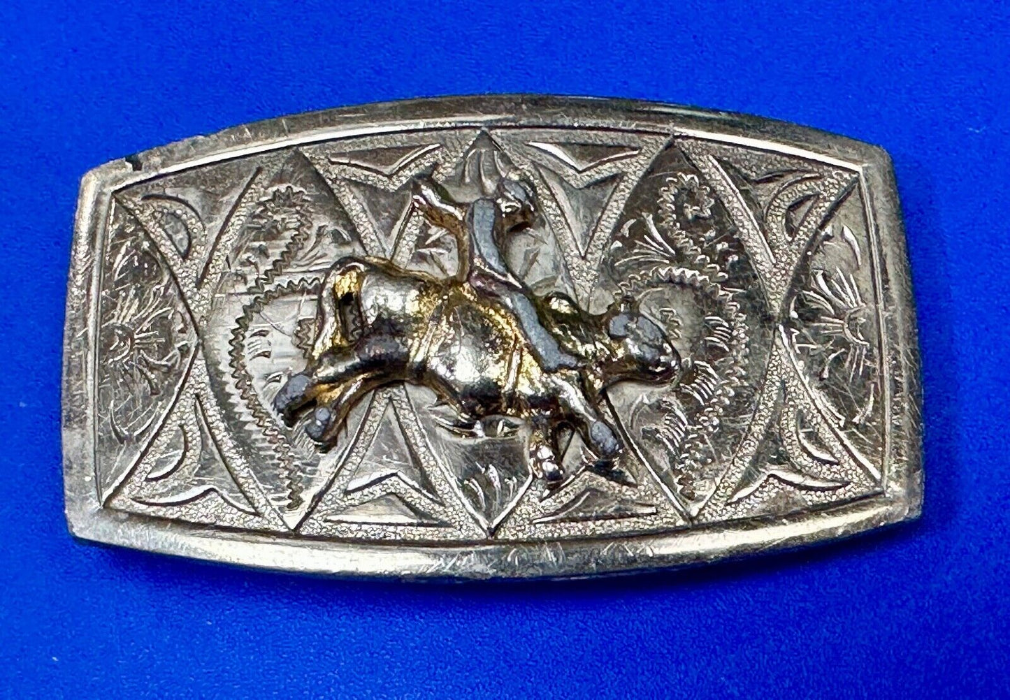 Vintage Cowboy Saddle Bronc western belt buckle to restore