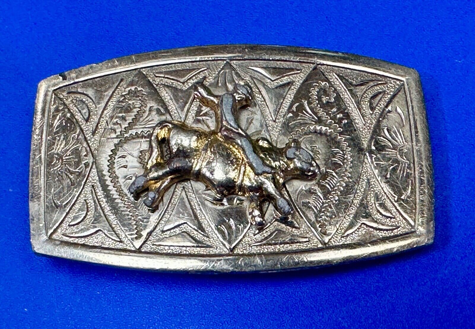 Vintage Cowboy Saddle Bronc western belt buckle to restore