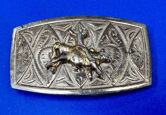 Vintage Cowboy Saddle Bronc western belt buckle to restore