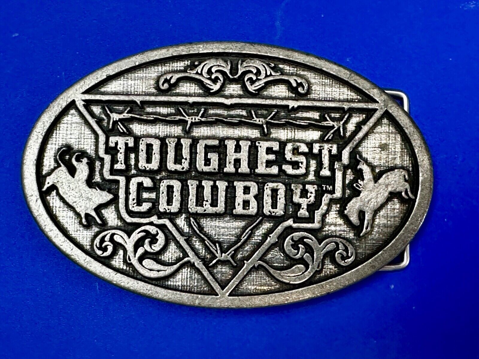 Toughest Cowboy Radio TV Show Commemorative Silver Tone 2007 Belt Buckle