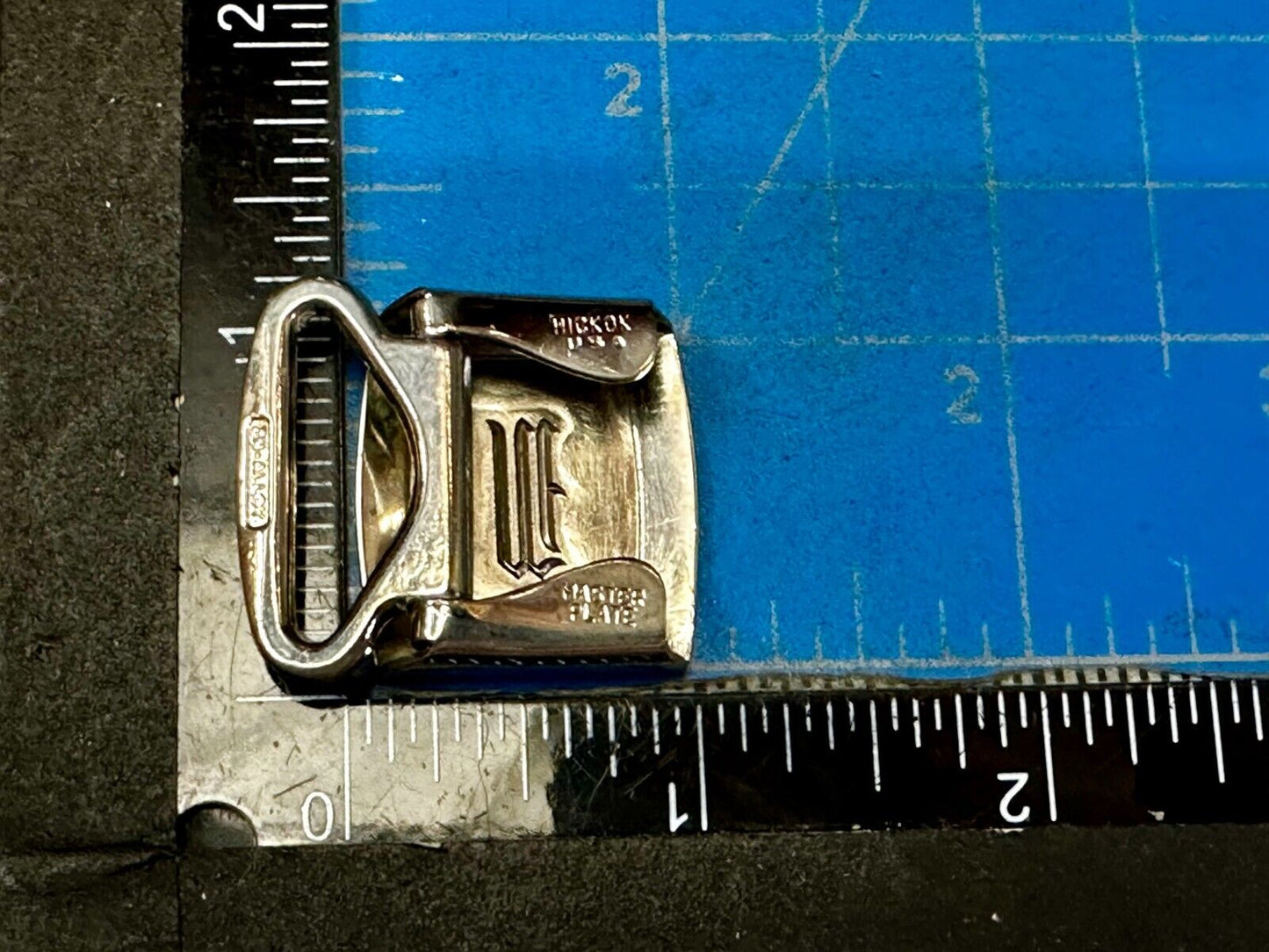 Antique Letter Monogram Initial W Art Deco Style Hickok Master Plate Belt Buckle