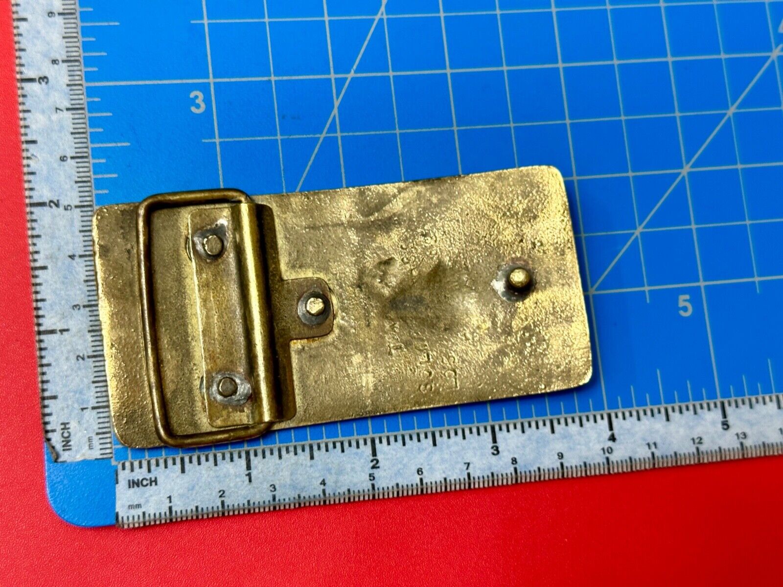 70s Super Van Solid Brass Belt Buckle Chevy Ford Hippy Style and Retro