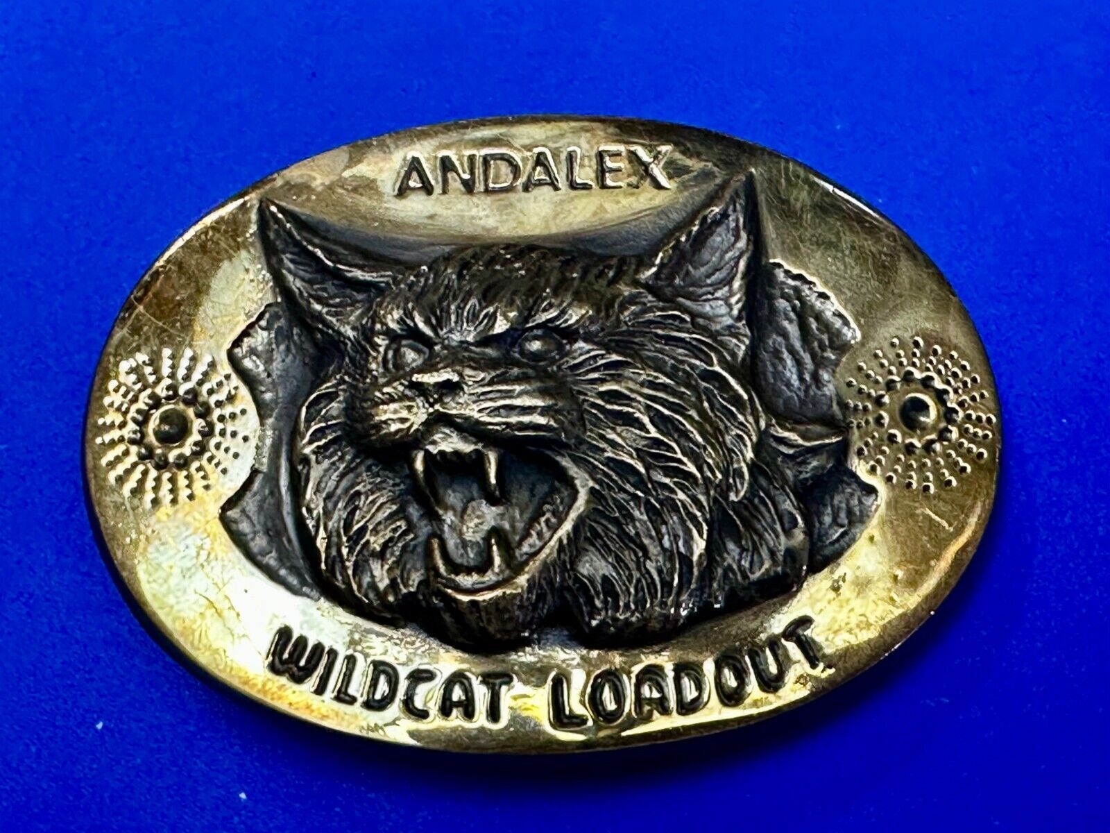 Andalex Wildcat Loadout Gold Tone Belt Buckle by Gary Phrazen