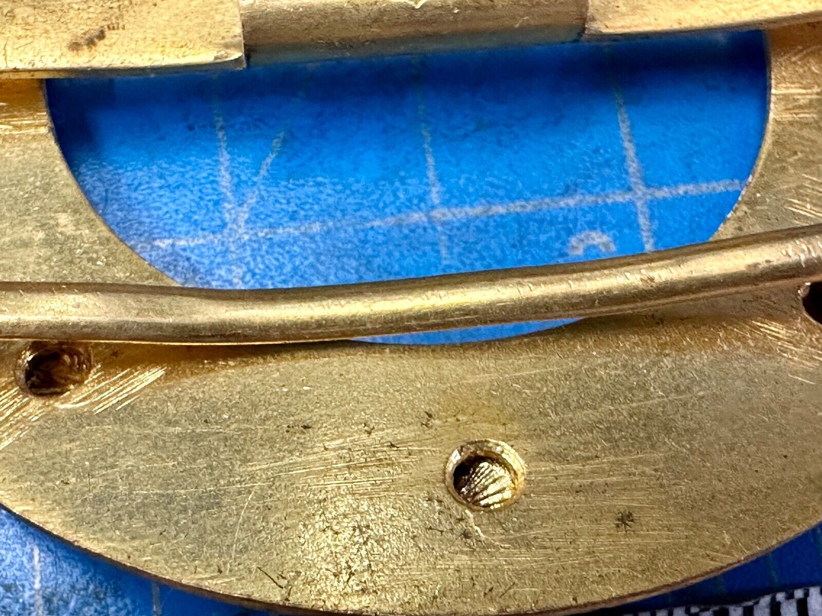 Turret & Bardach TB signed Antique round curved belt buckle slide sash