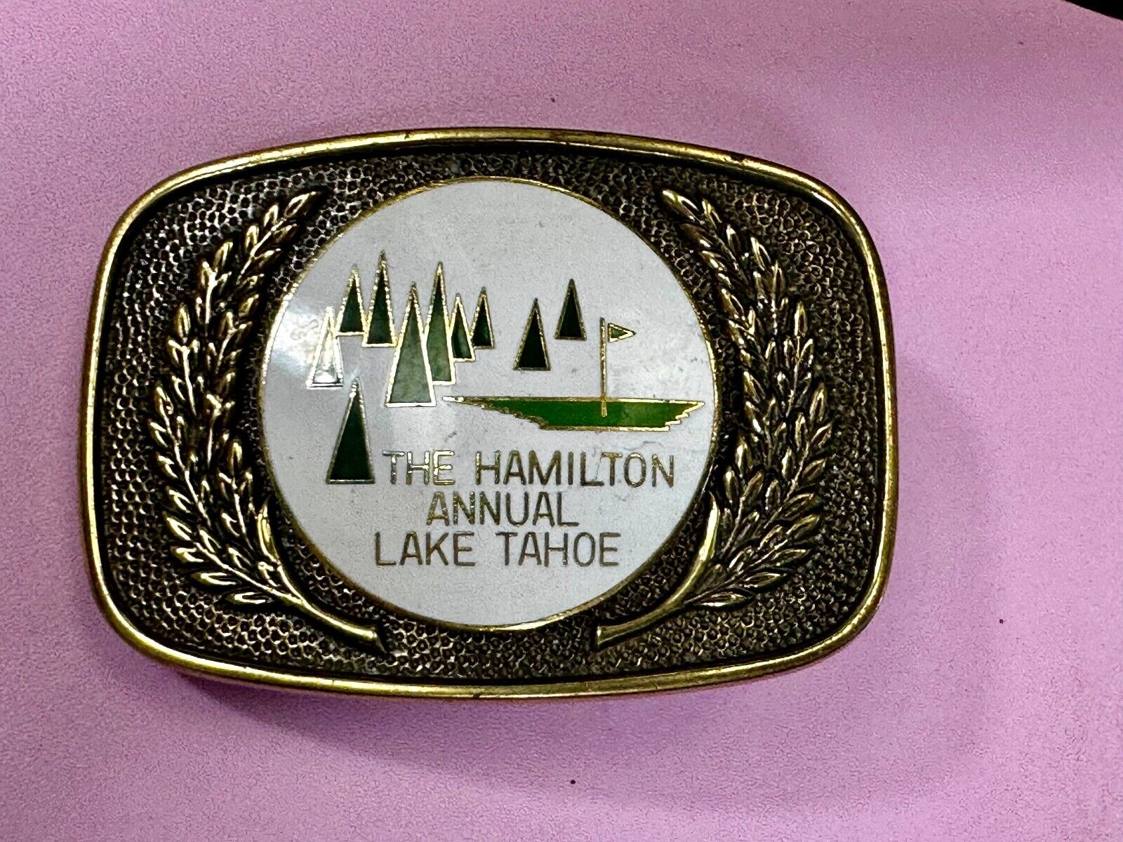 The Hamilton Health Center Annual Golf Tournament Lake Tahoe Belt Buckle