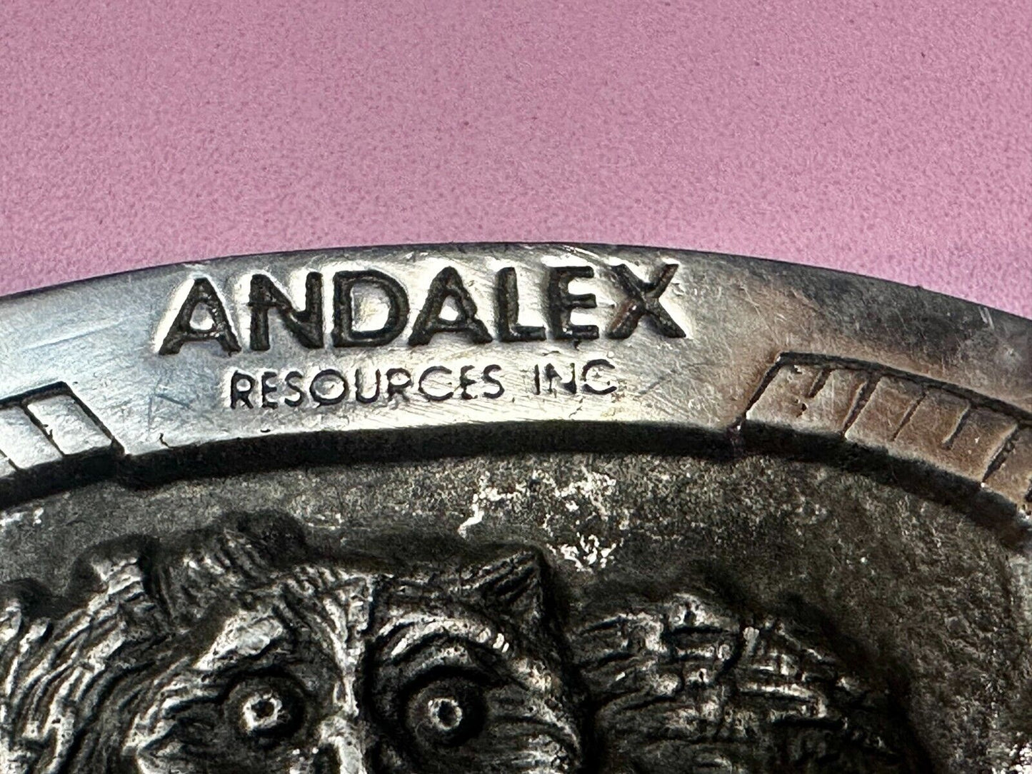 Andalex Resources Inc Safety Wise Night Owl Vintage Gary Prazen Belt Buckle