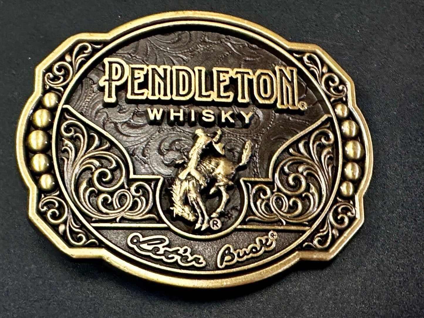 2024 Pendleton Whiskey Let'er Buck Rodeo Cowboy Montana Silversmiths Belt Buckle