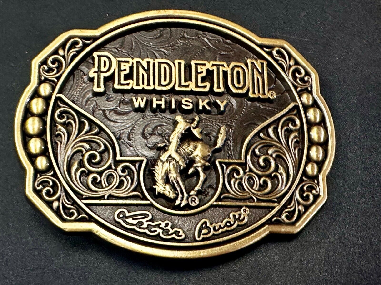 2024 Pendleton Whiskey Let'er Buck Rodeo Cowboy Montana Silversmiths Belt Buckle