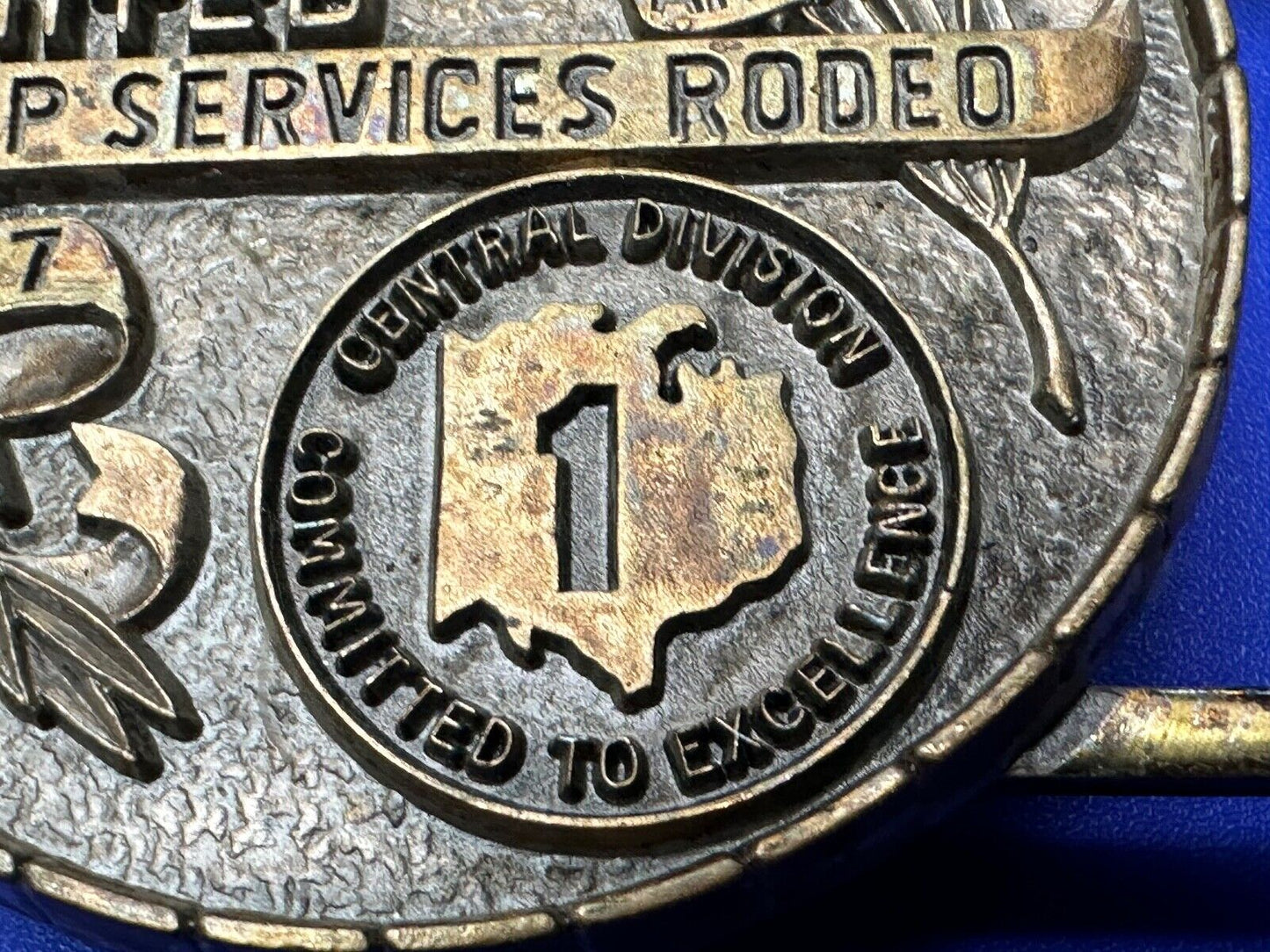 United Airlines Ramp Services Rodeo Central Division 3rd Annual 1977 Belt Buckle