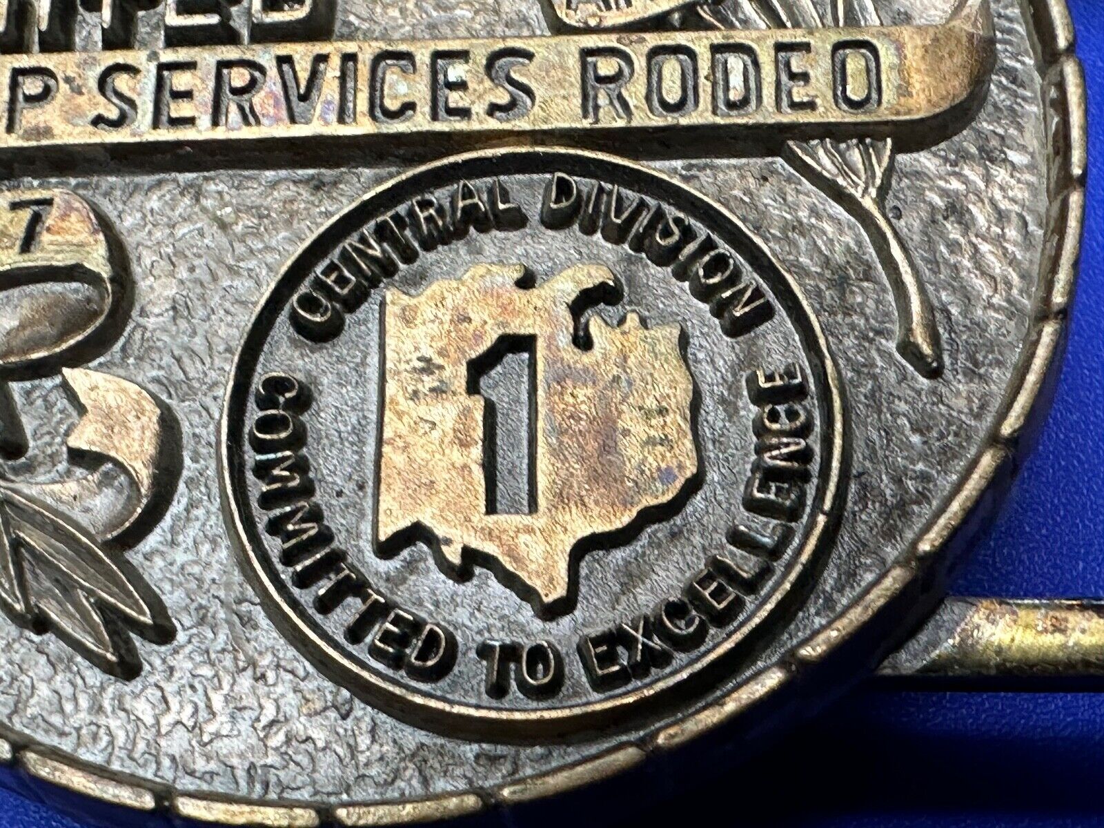 United Airlines Ramp Services Rodeo Central Division 3rd Annual 1977 Belt Buckle