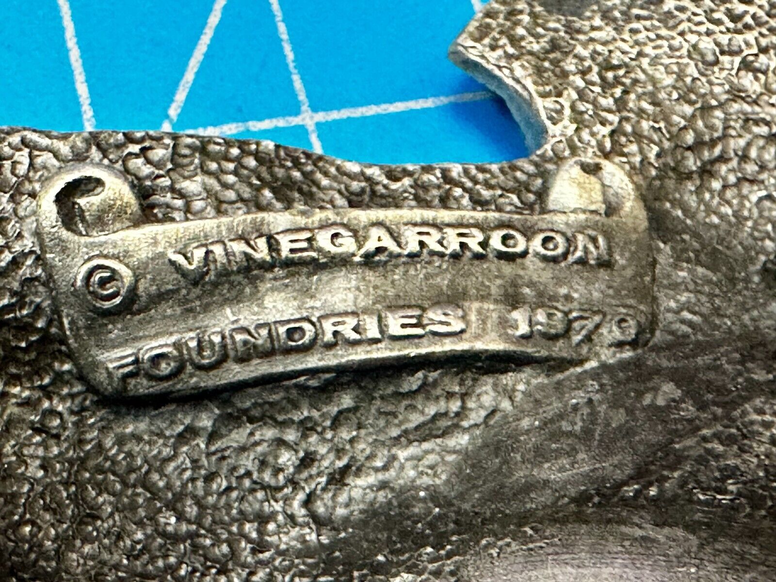 Two Flying Ducks Vintage 1970 Vinegarroon Foundries Cutout Pewter Belt Buckle