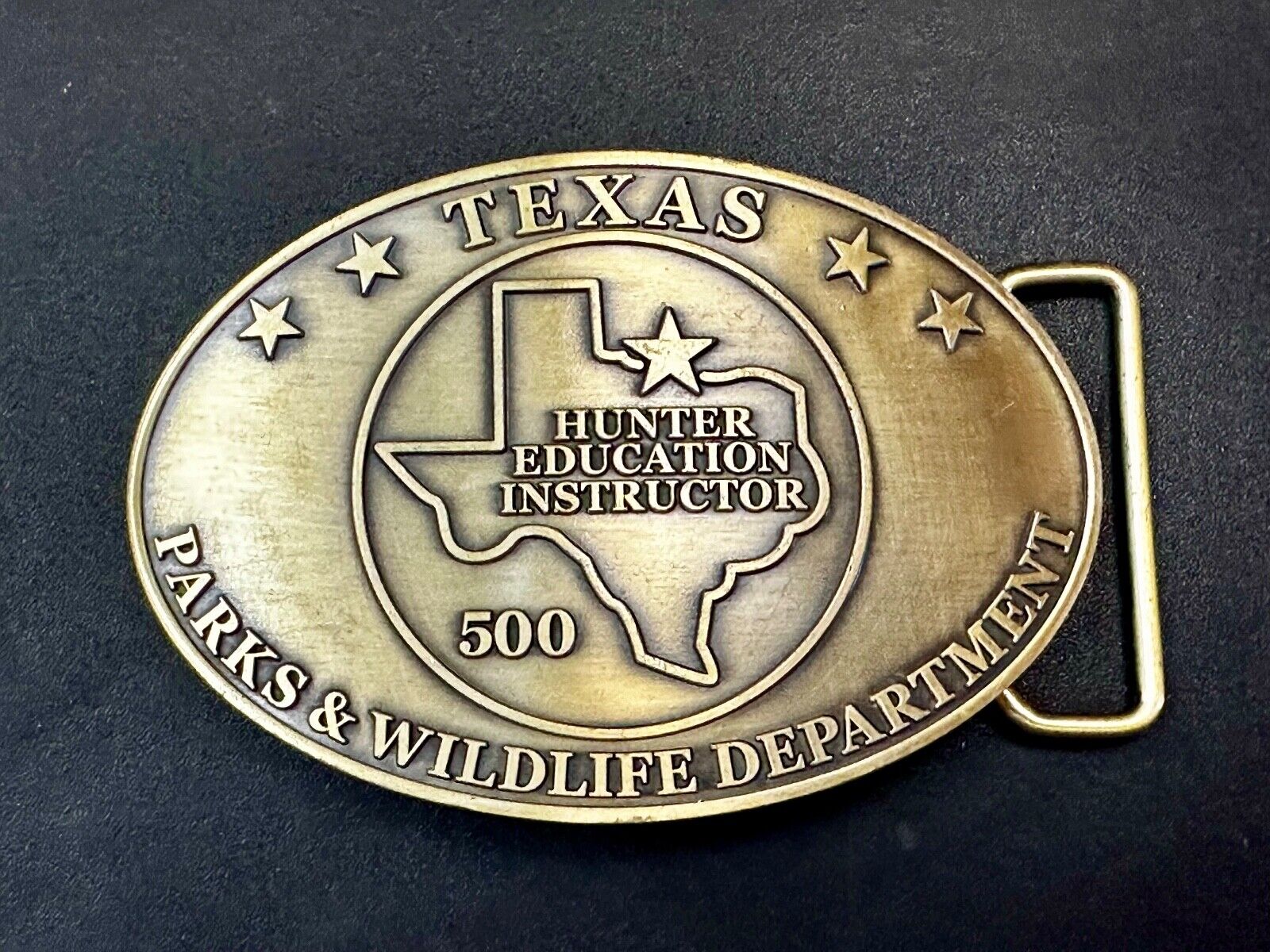 Texas Hunter Education Instructor 500 Parks & Wildlife Dept Belt Buckle