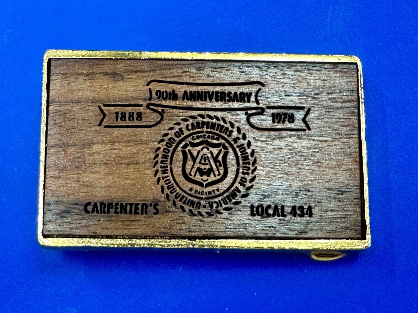United Brotherhood of Carpenter's Union of America local 434 belt buckle