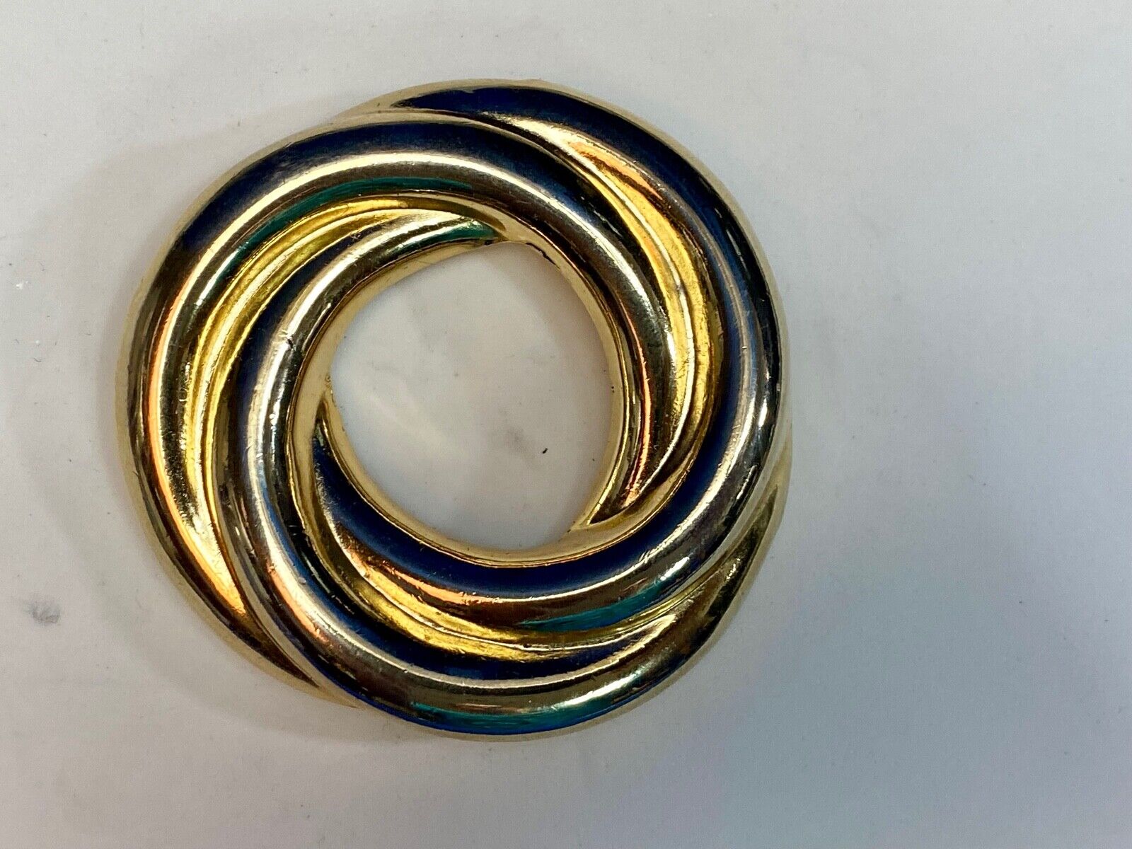 Vintage Gold Tone Multiple Stacked Rings Victorian Dress Belt Buckle 