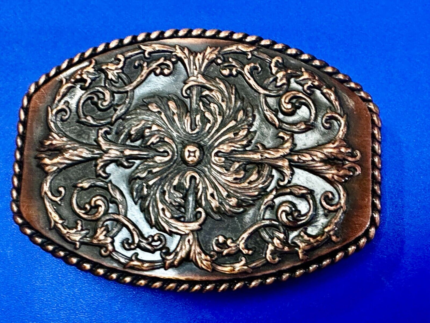 Unique Brown Color Detailed Floral Theme Replacement Belt Buckle