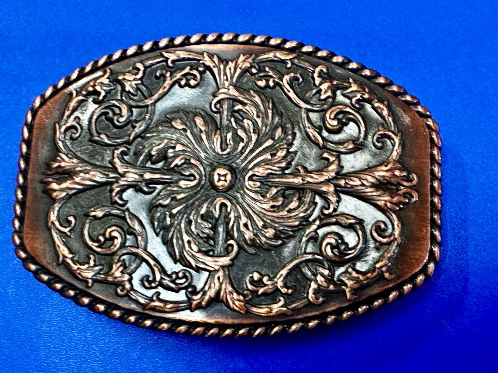 Unique Brown Color Detailed Floral Theme Replacement Belt Buckle