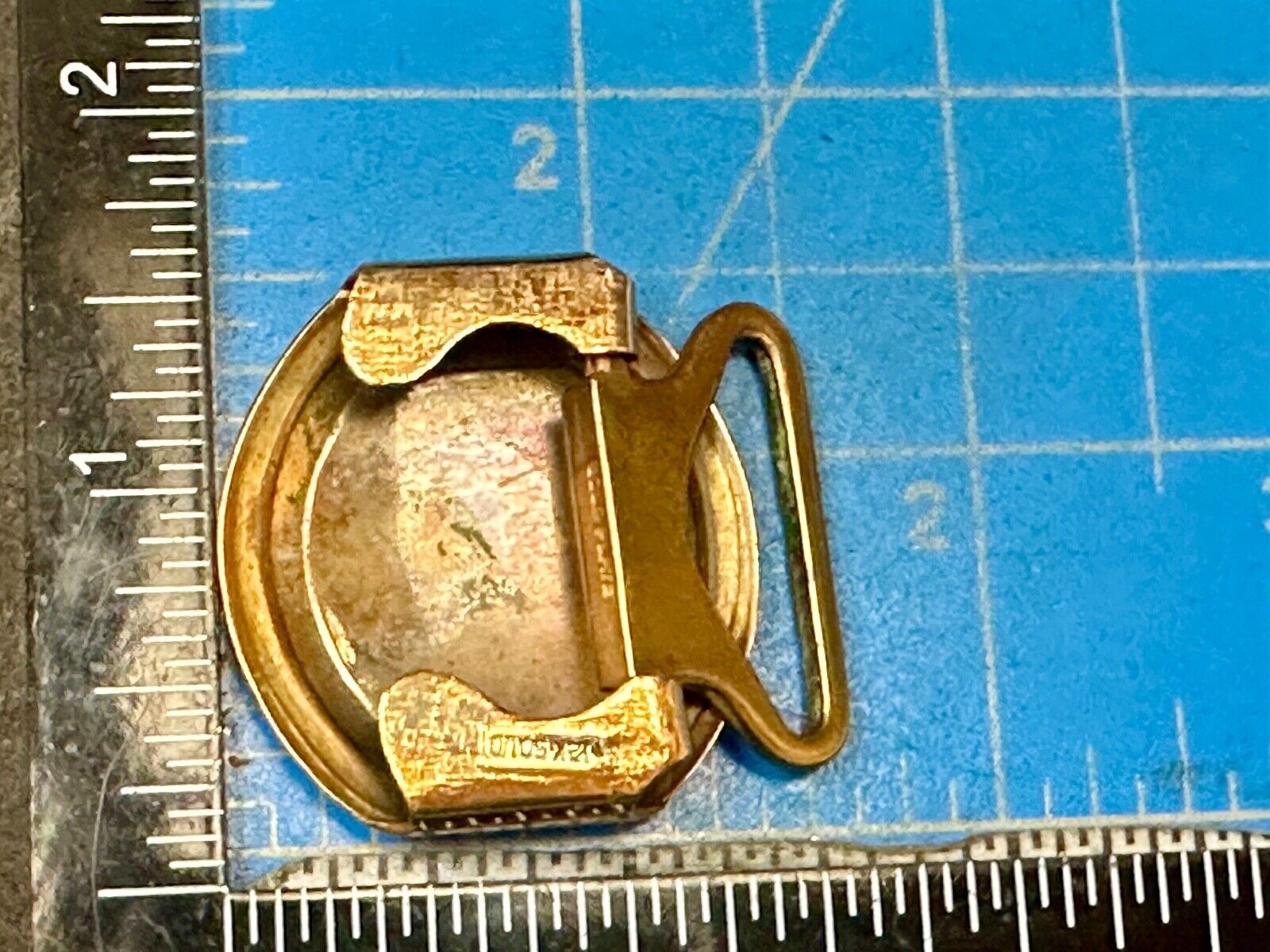 Art Deco gold filled 1/20 over plate Belt Buckle ready to engrave initial letter