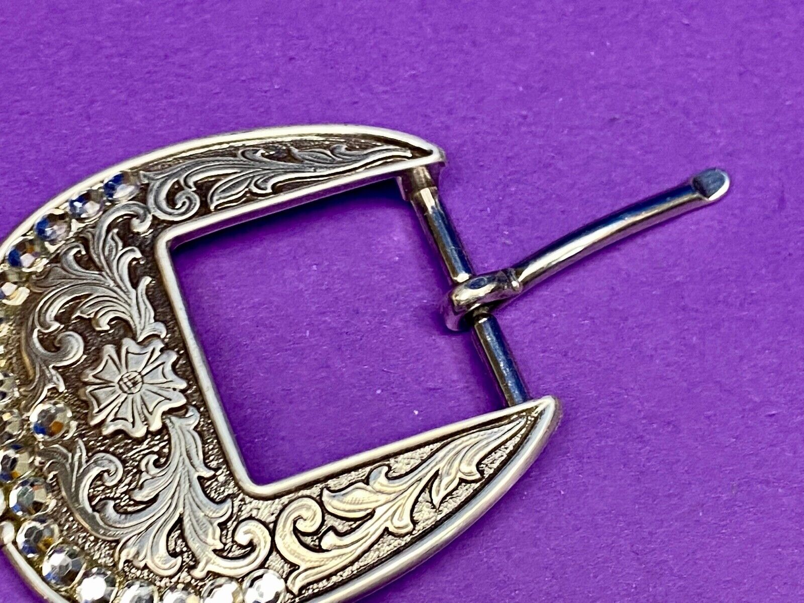 Ariat 2008 Ornate Western Belt Buckle, Floral Design Pattern  - wide