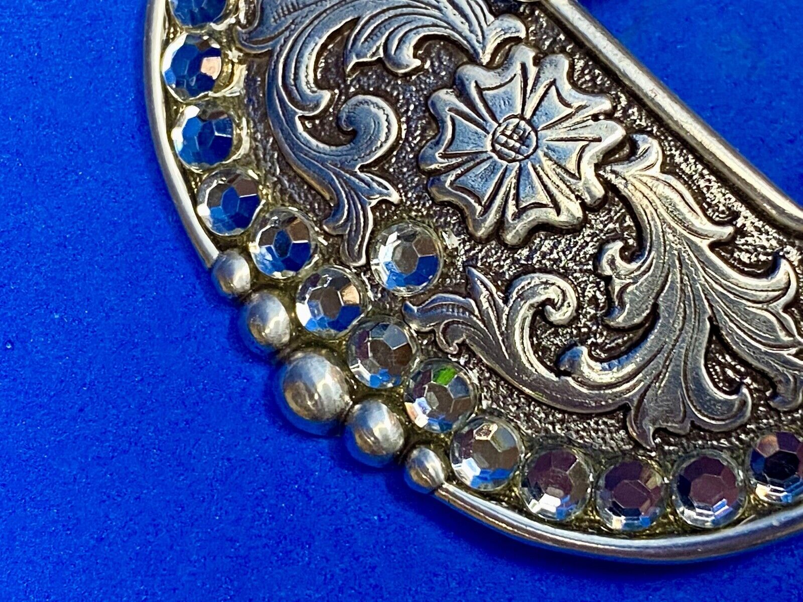 Ariat 2008 Ornate Western Belt Buckle, Floral Design Pattern  - wide