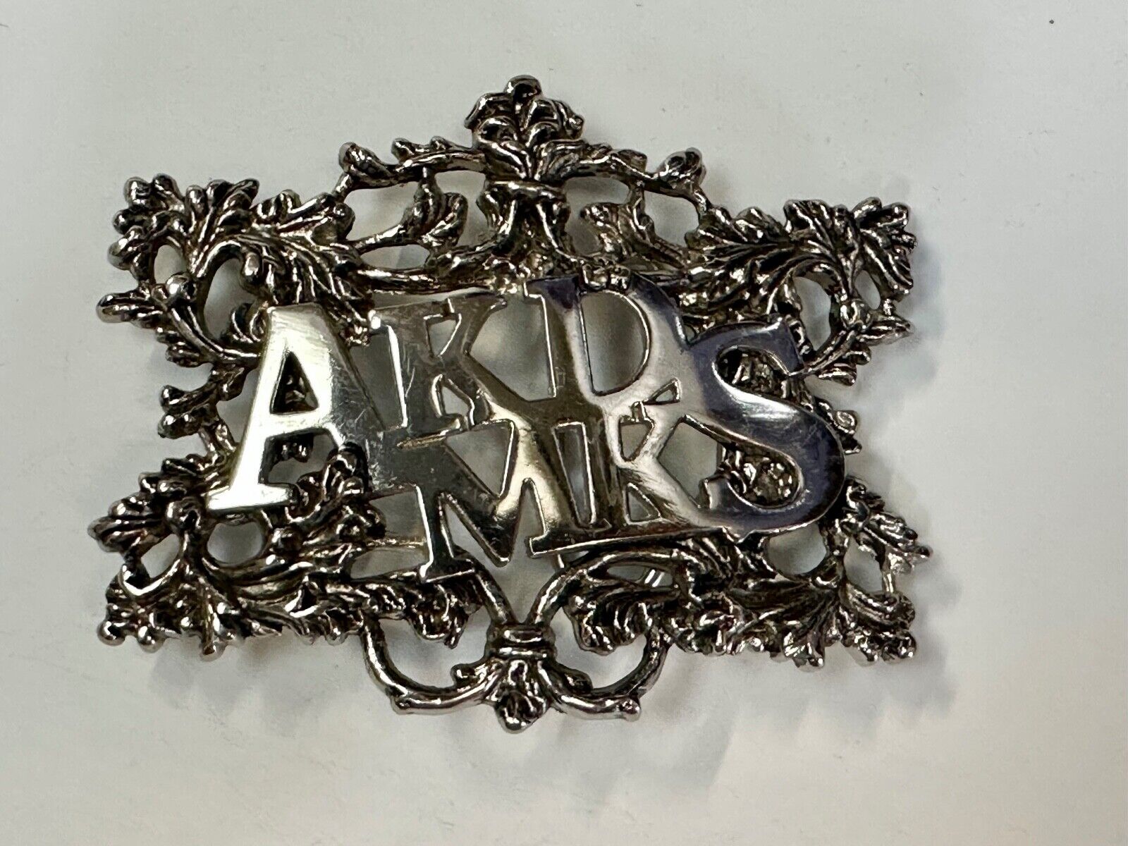 AKDMKS Large Hip Hop Y2K Streetwear Silver Color Ornate see through Belt Buckle