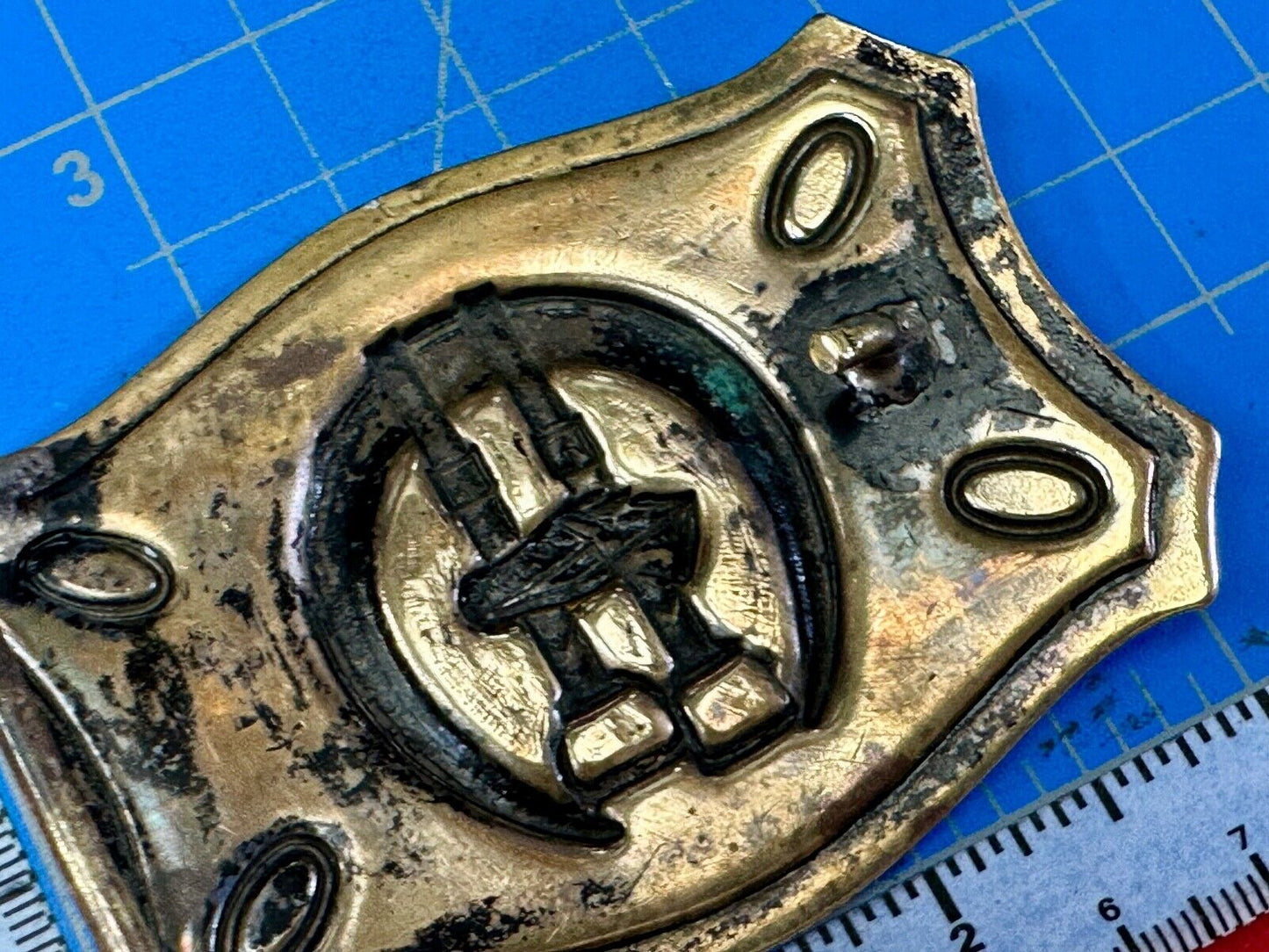 Vintage horse, head &  stirrups western lucky horseshoe belt buckle