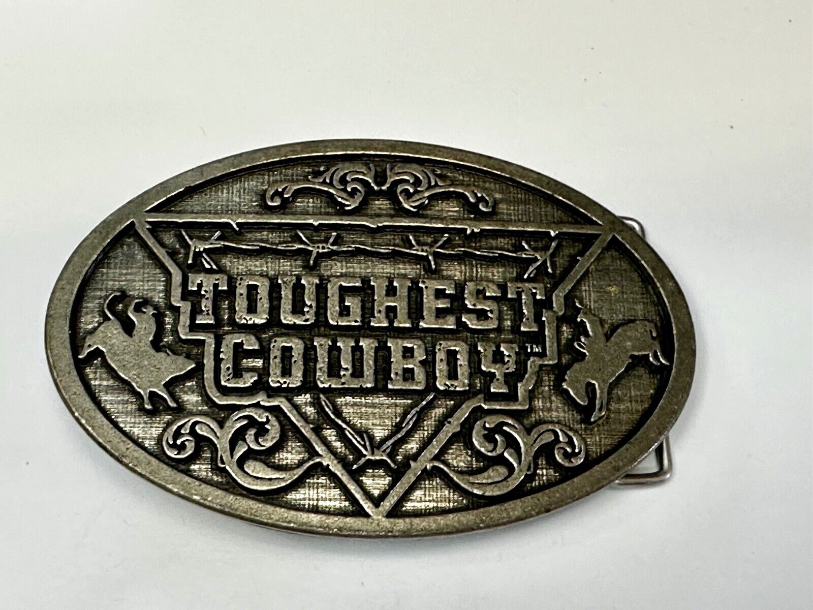 Toughest Cowboy Radio TV Show Commemorative Silver Tone 2007 Belt Buckle