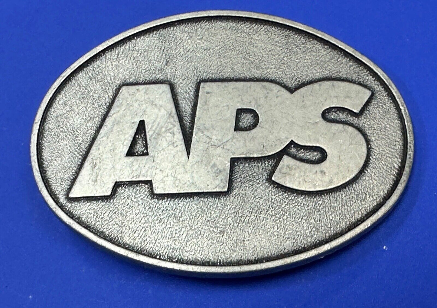 APS metal oval belt buckle  - unknown to me!