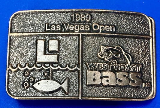 BASS 1989 Las Vegas Open Anglers Sportsman Society Sport Fishing Belt Buckle