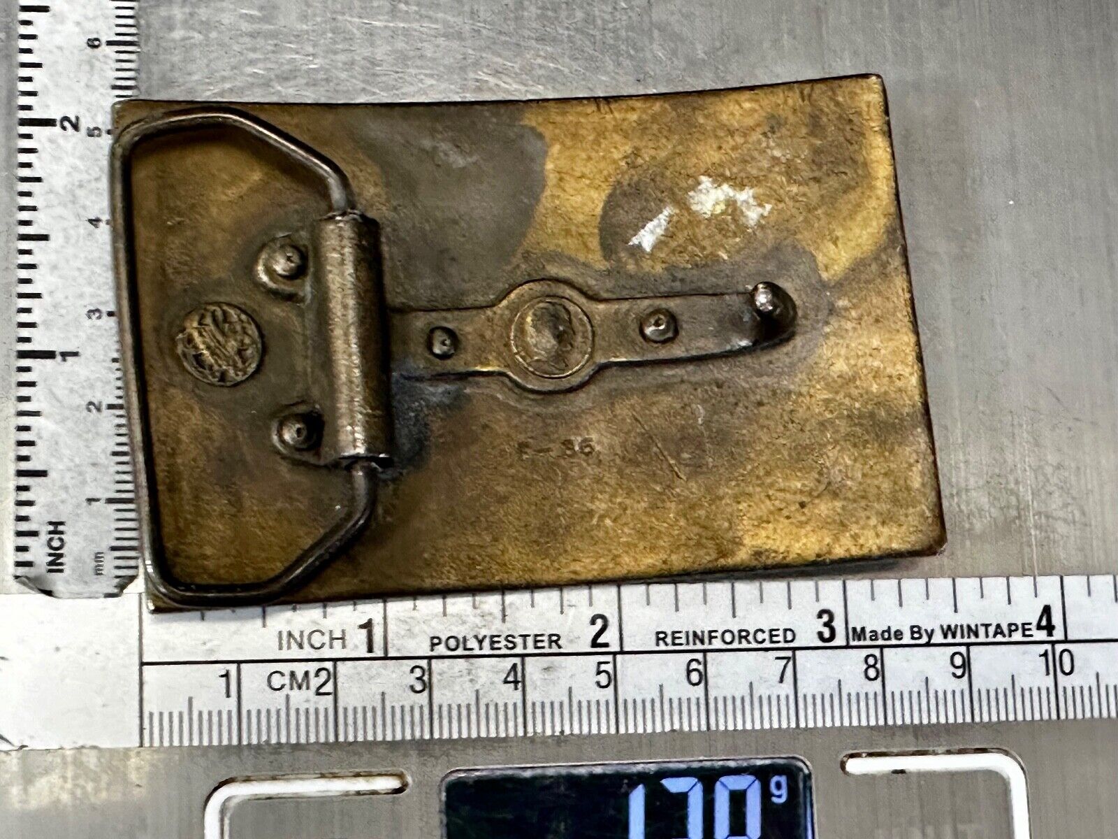 Union Central Pacific Railroad Line Omaha - California P-38 Bergamot Belt Buckle
