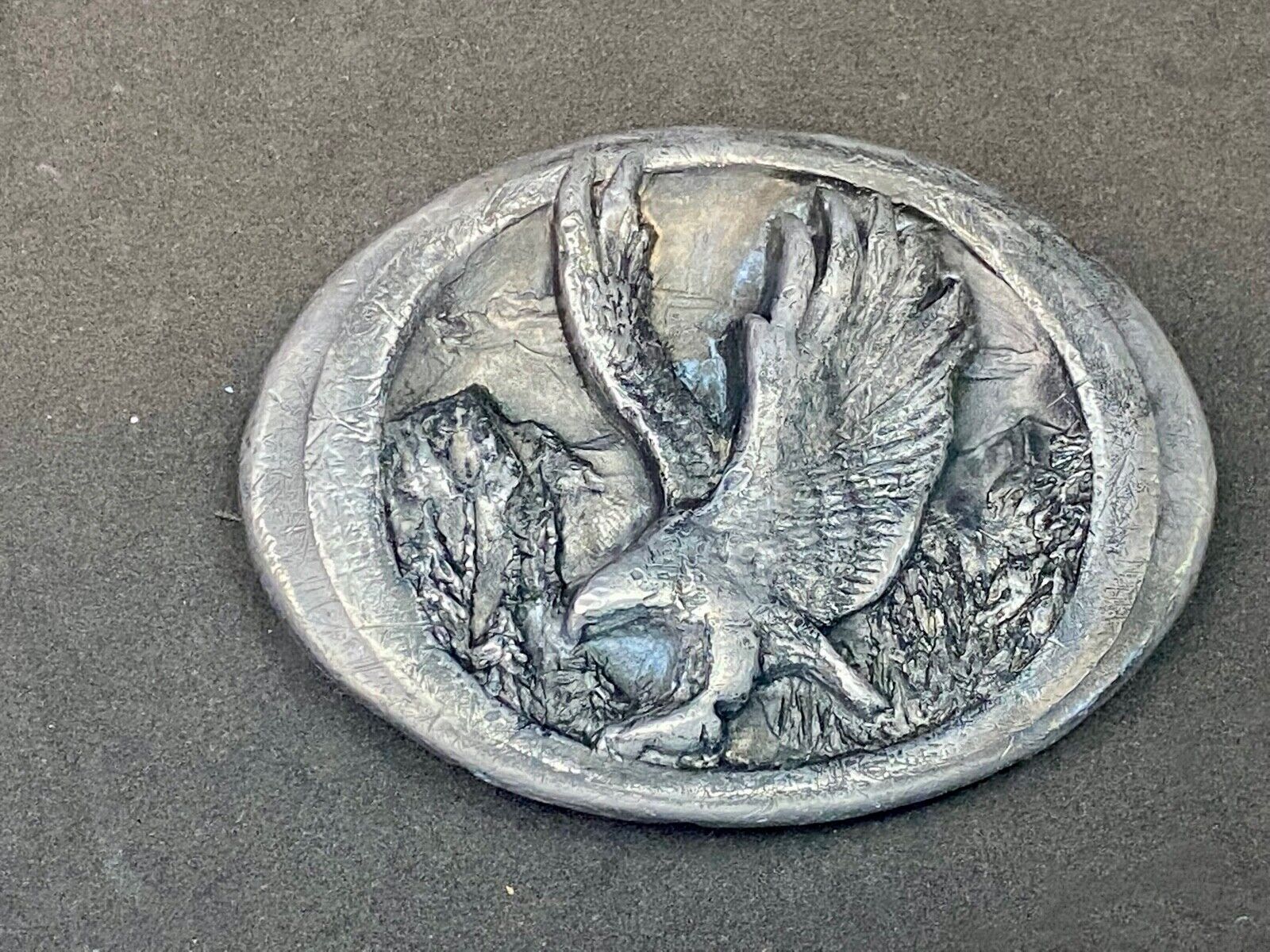1988 Colorado American Patriotic Eagle Belt Buckle C&J 