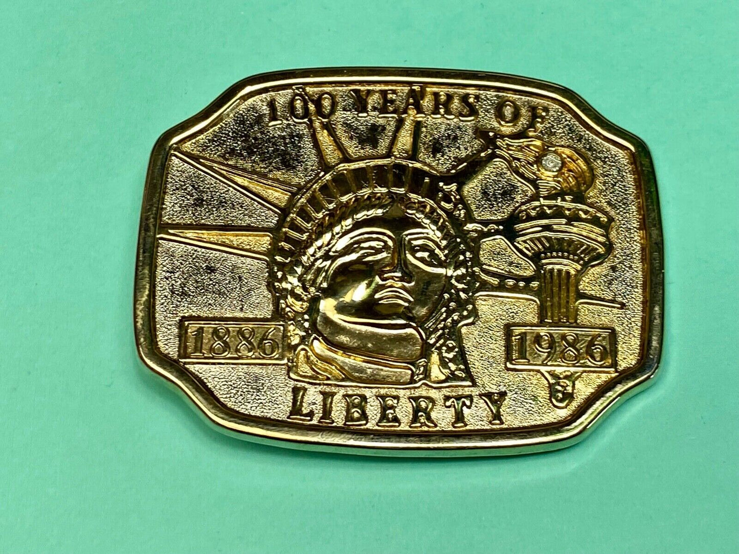 100 Years Of Lady Liberty - Nyc Iconic American Symbol Statue Belt Buckle 