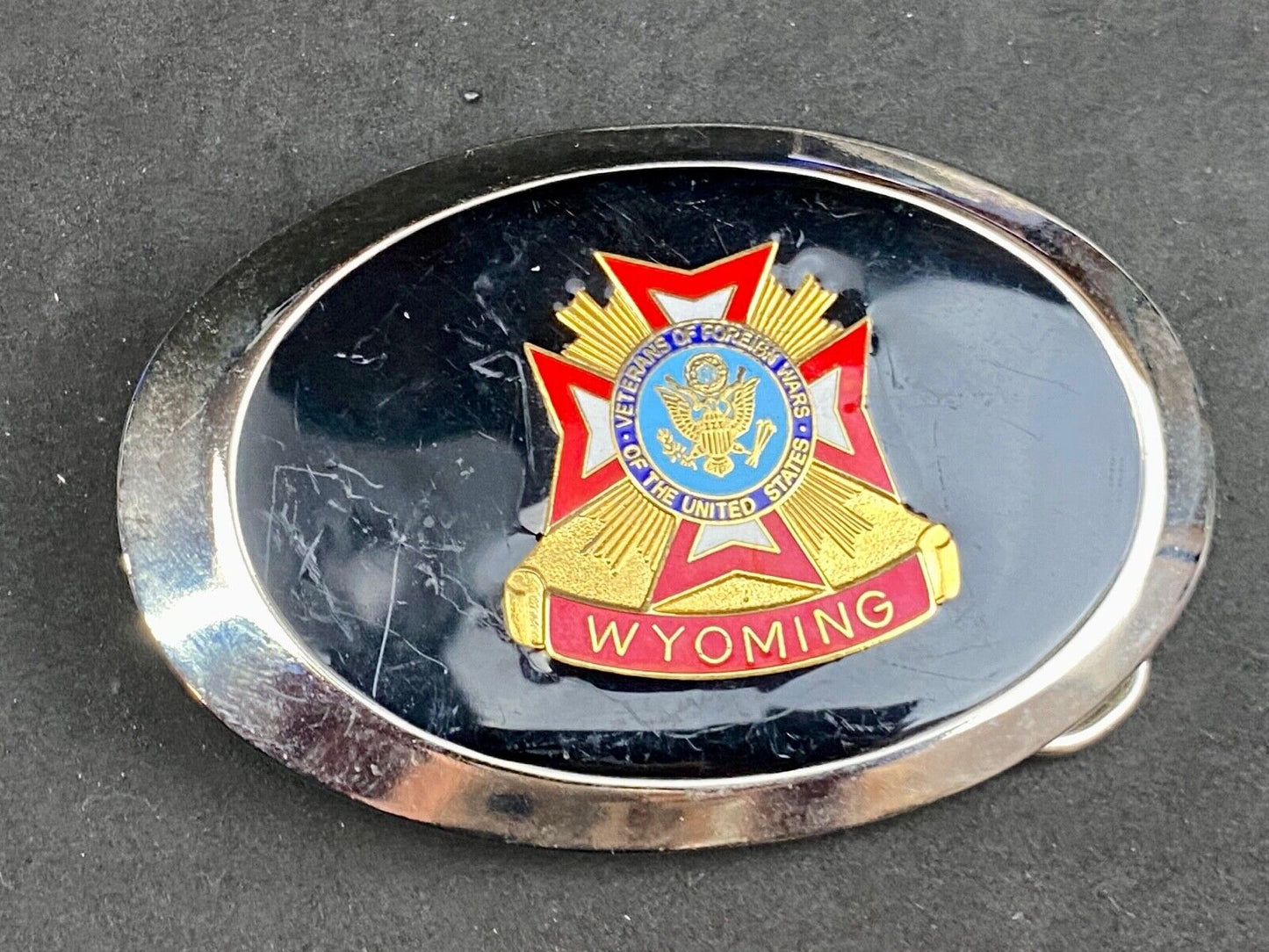 VFW VETERANS OF FOREIGN WARS -State of Wyoming Belt Buckle - Collector’s Piece
