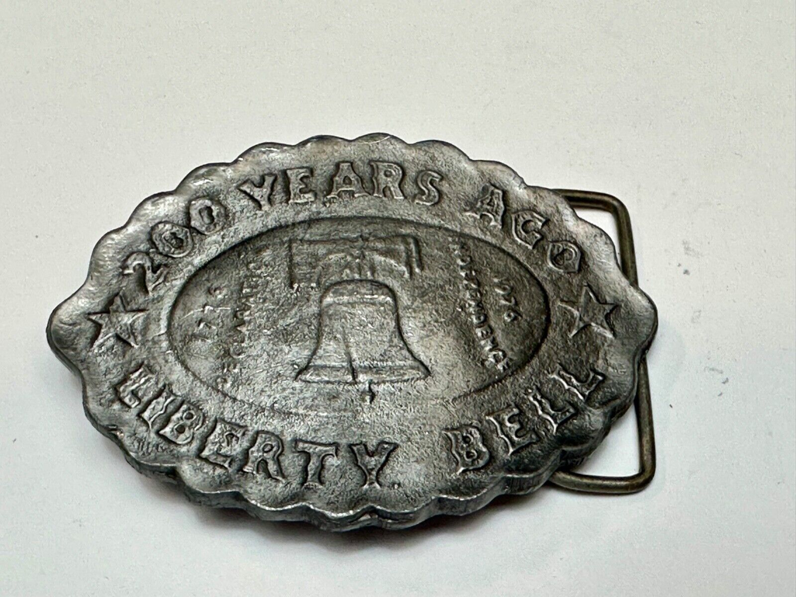 1776-1976 - 200 Years Ago Liberty Bell Patriotic America Belt Buckle