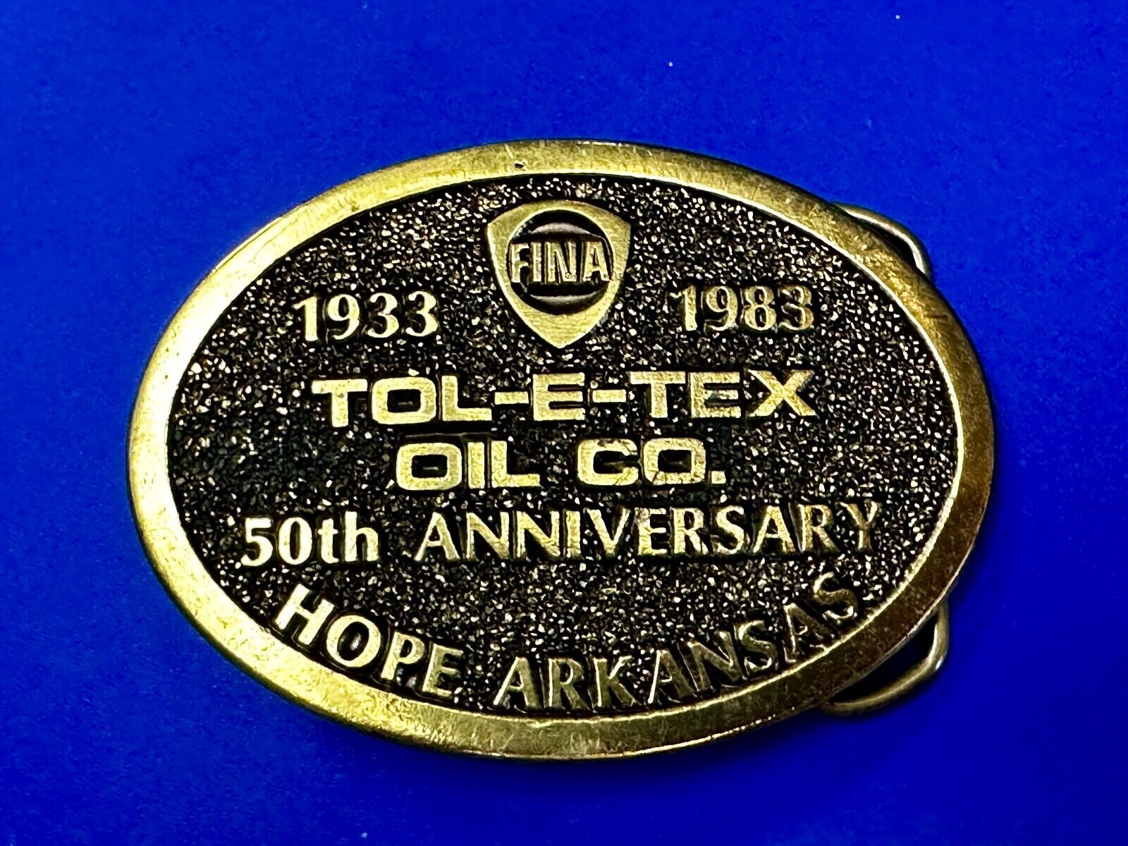 TOL-L-Tex Oil Company Hope Arkansas 50th Anniversary Great American Belt Buckle