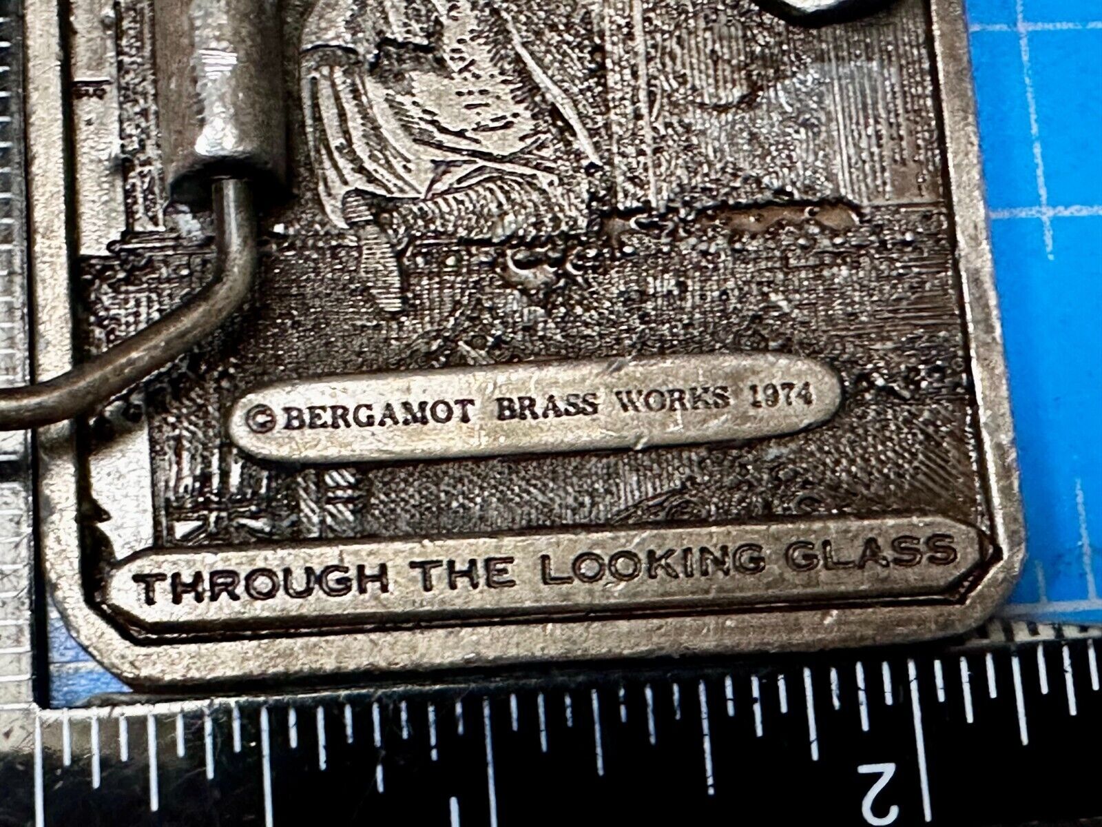 Alice In Wonderland Through The Looking Glass Vintage 1974 Belt Buckle- Bergamot