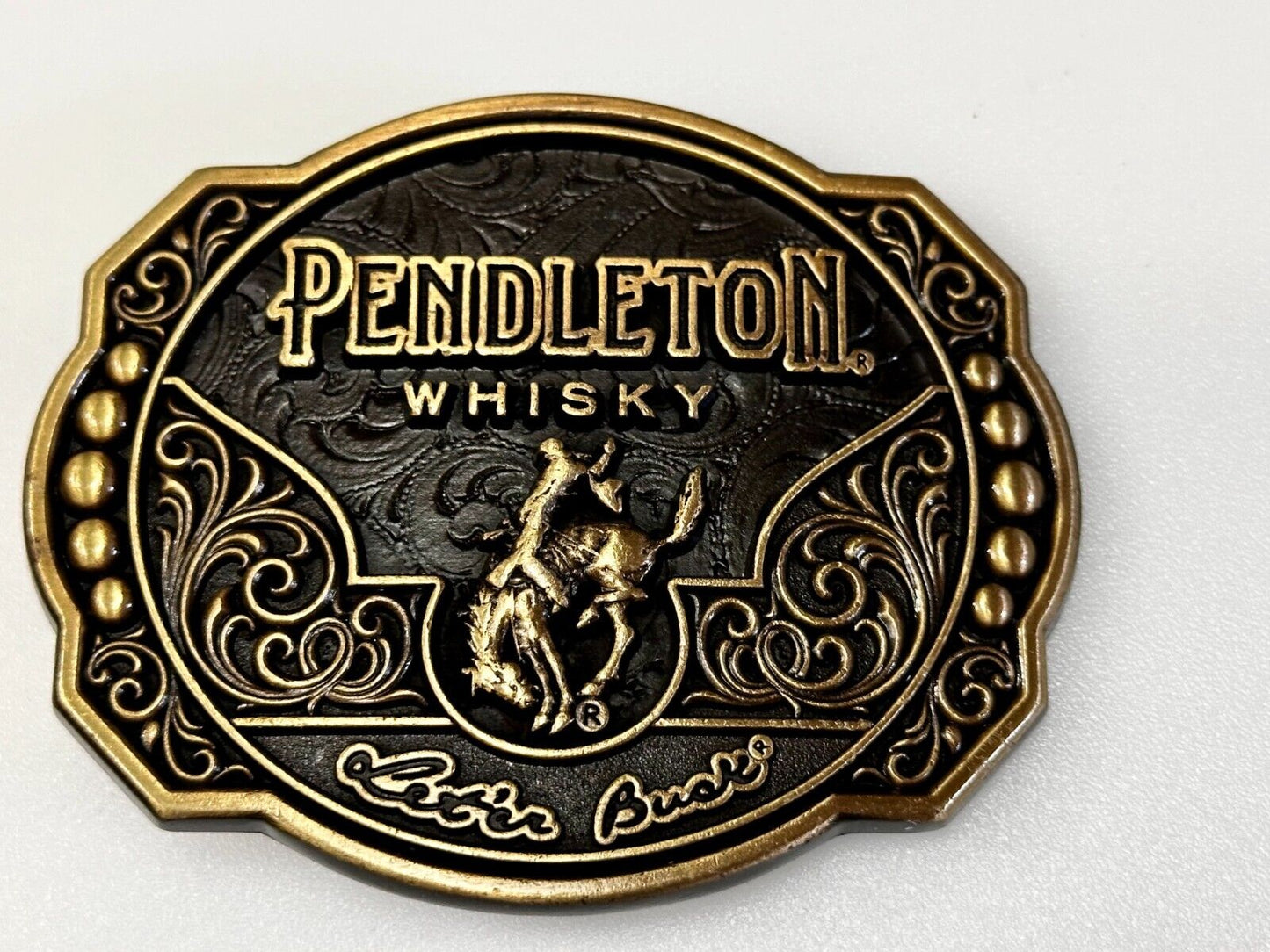 2024 Pendleton Whiskey Leter Buck Rodeo Cowboys Montana Silversmiths Belt Buckle