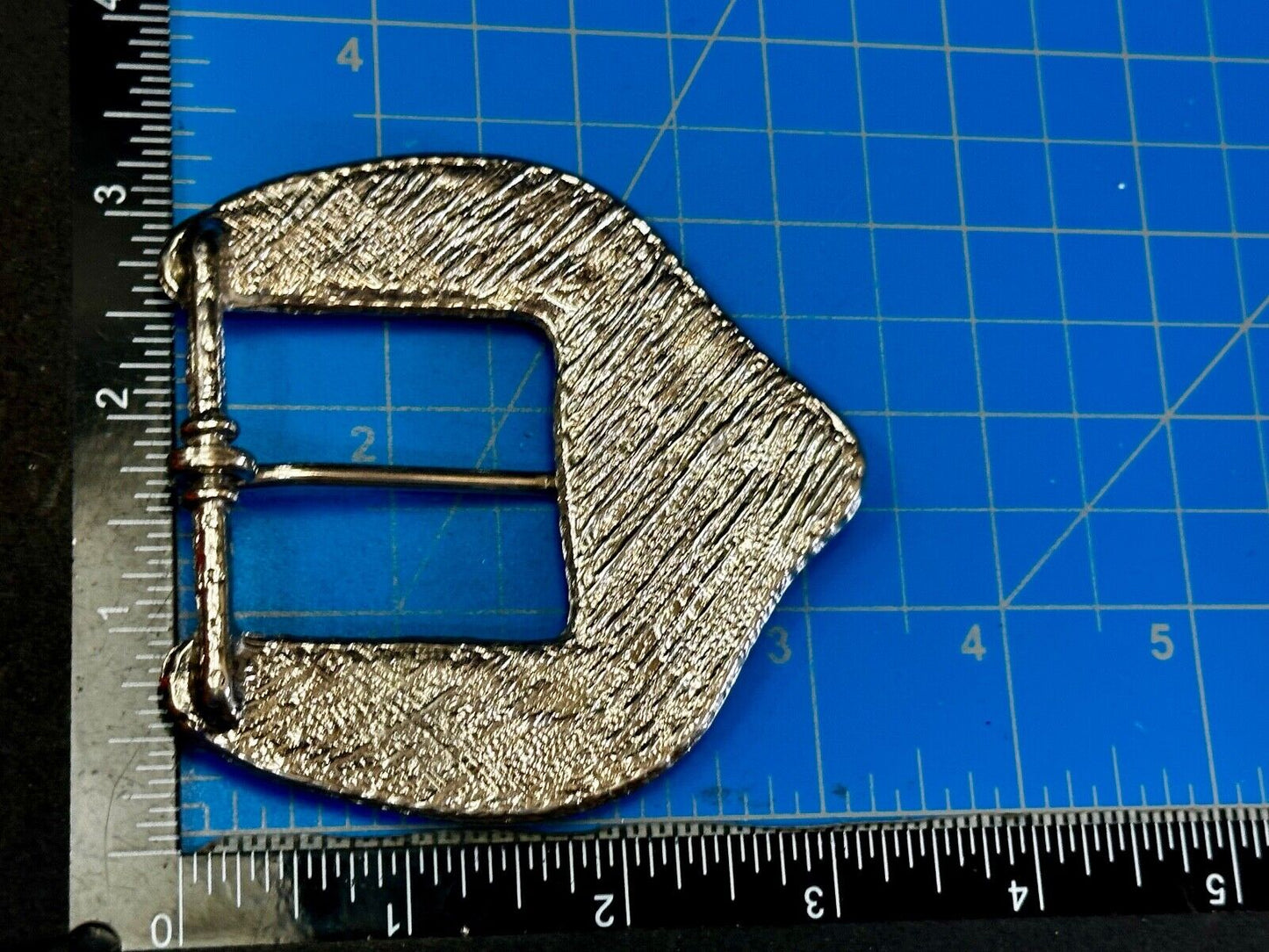 Unique Silver tone Replacement Belt Buckle w/ multi colored Rhinestone accents