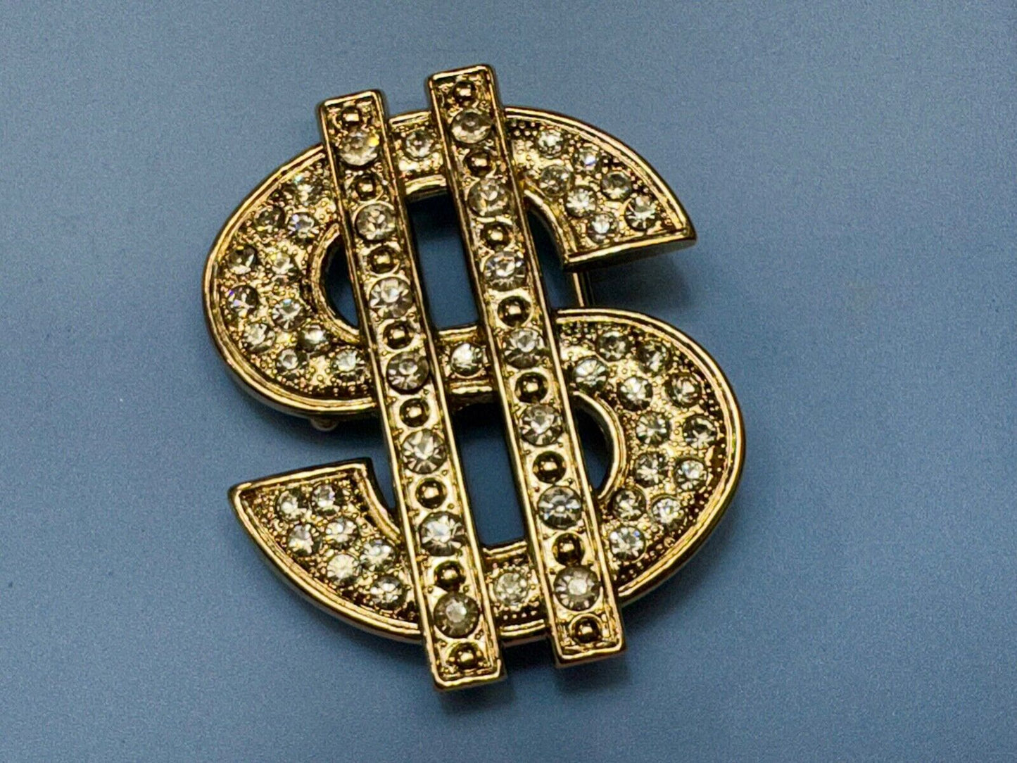 All about the $ - Jeweled Rhinestone covered Dollar Sign money cutout belt buck