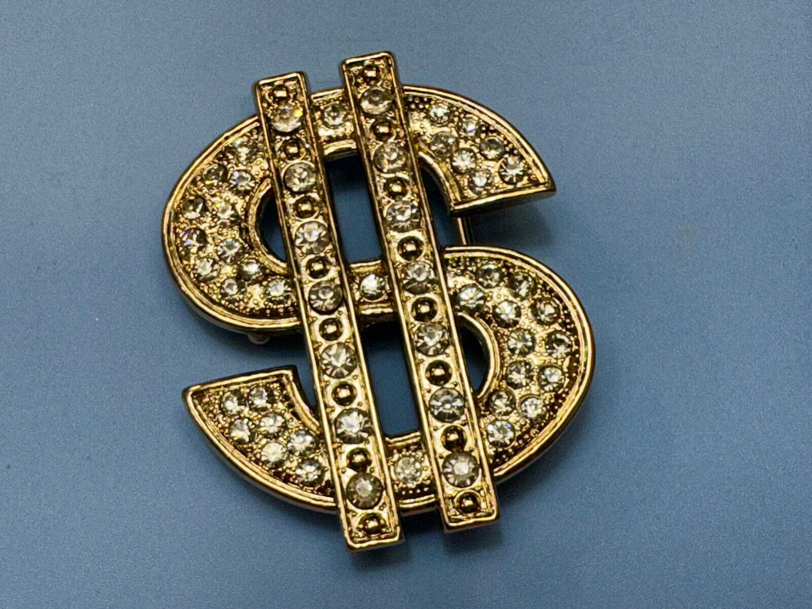 All about the $ - Jeweled Rhinestone covered Dollar Sign money cutout belt buck