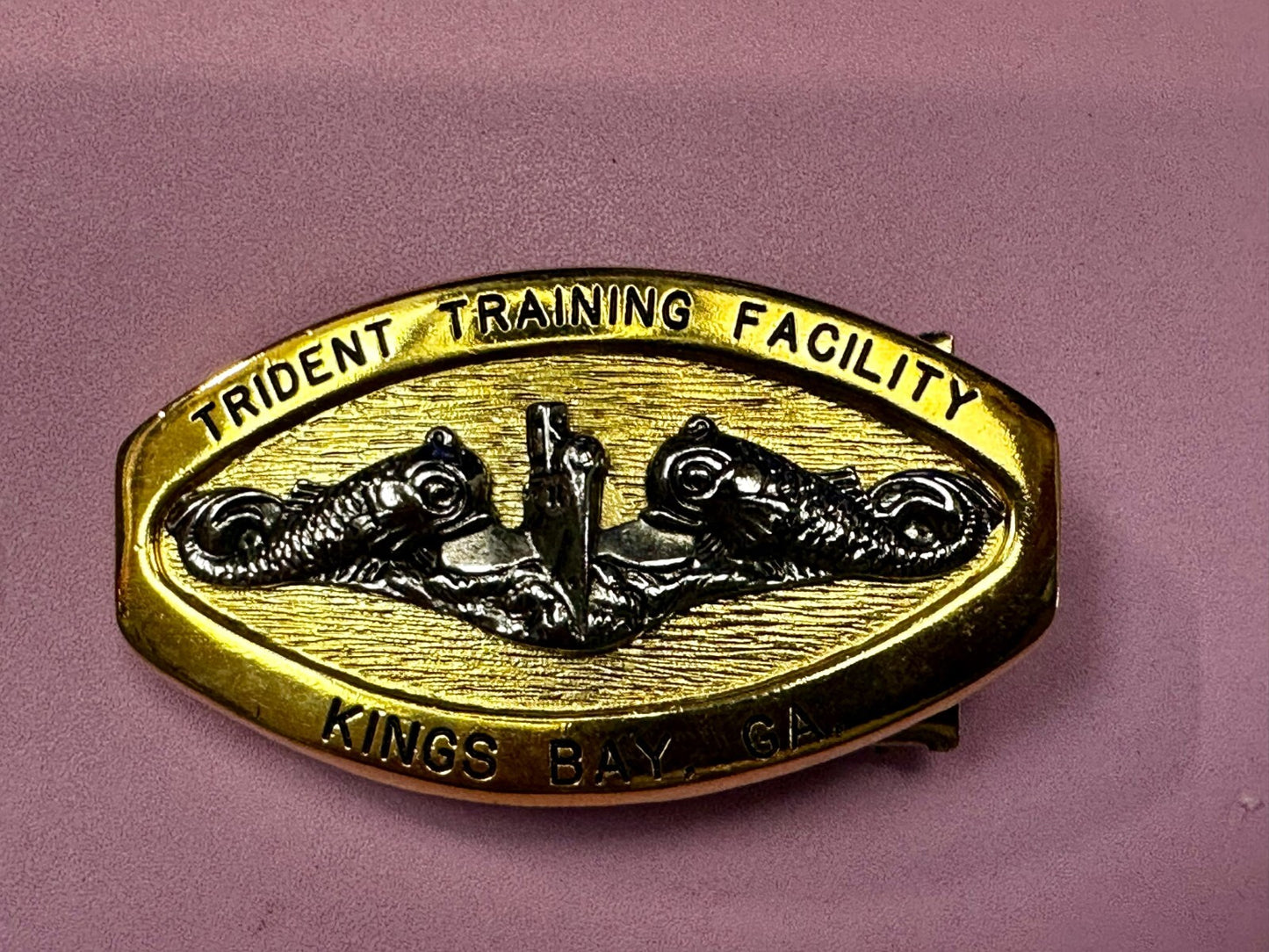 Trident Training Facility Kings Bay US Navy Commemorative USA made Belt Buckle