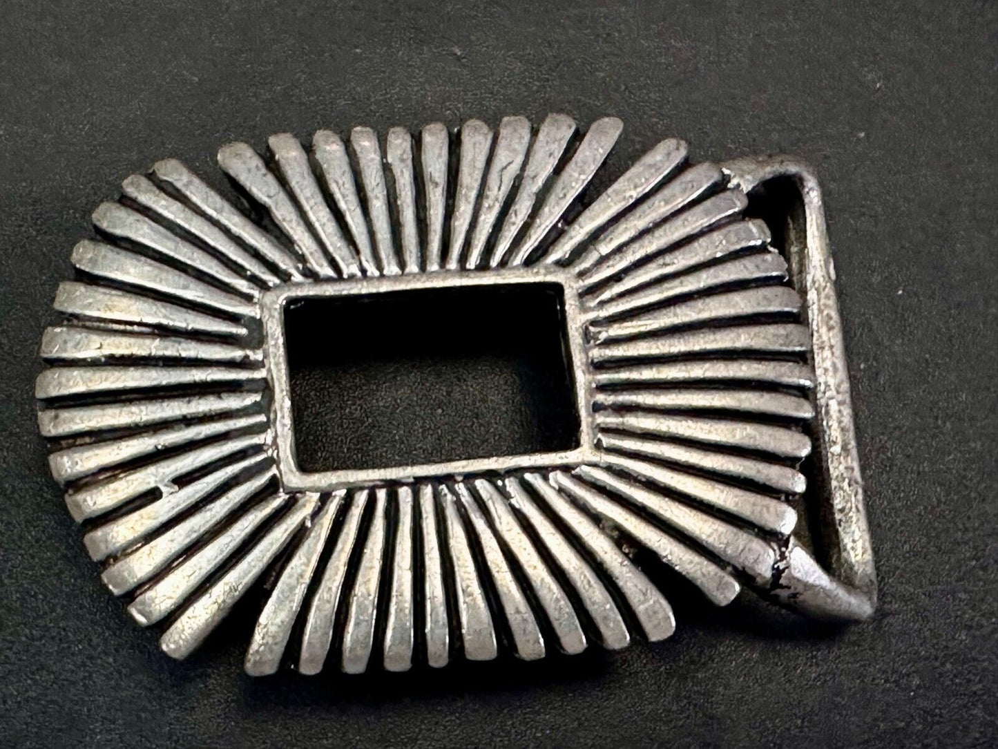 Artisan Made Pewter Belt Buckle Signed LJR Bill's Buckle Co