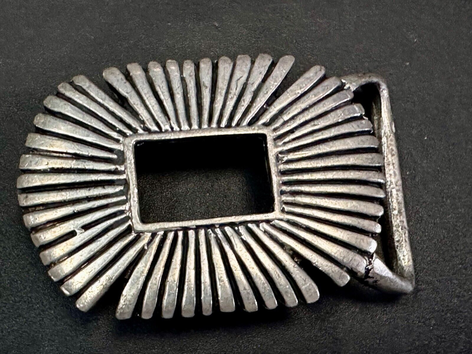 Artisan Made Pewter Belt Buckle Signed LJR Bill's Buckle Co
