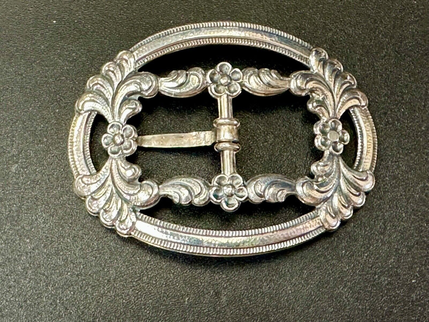 Antique Ornate Silver belt buckle - J.K. 8305