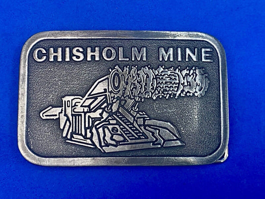 Vintage Belt Buckle Minnesota Chisholm, Mn Iron Mine -  Museum Of Mining 